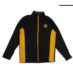 NHL Boston Bruins Full Zip Track Jacket Men's Size Medium Fleece Lined